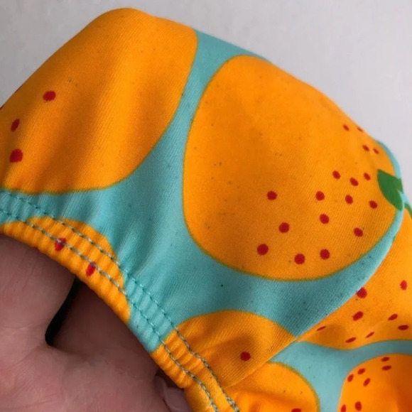 Tucker + Tate swimsuit one piece aqua blue with oranges size 9 months - Picture 5 of 9